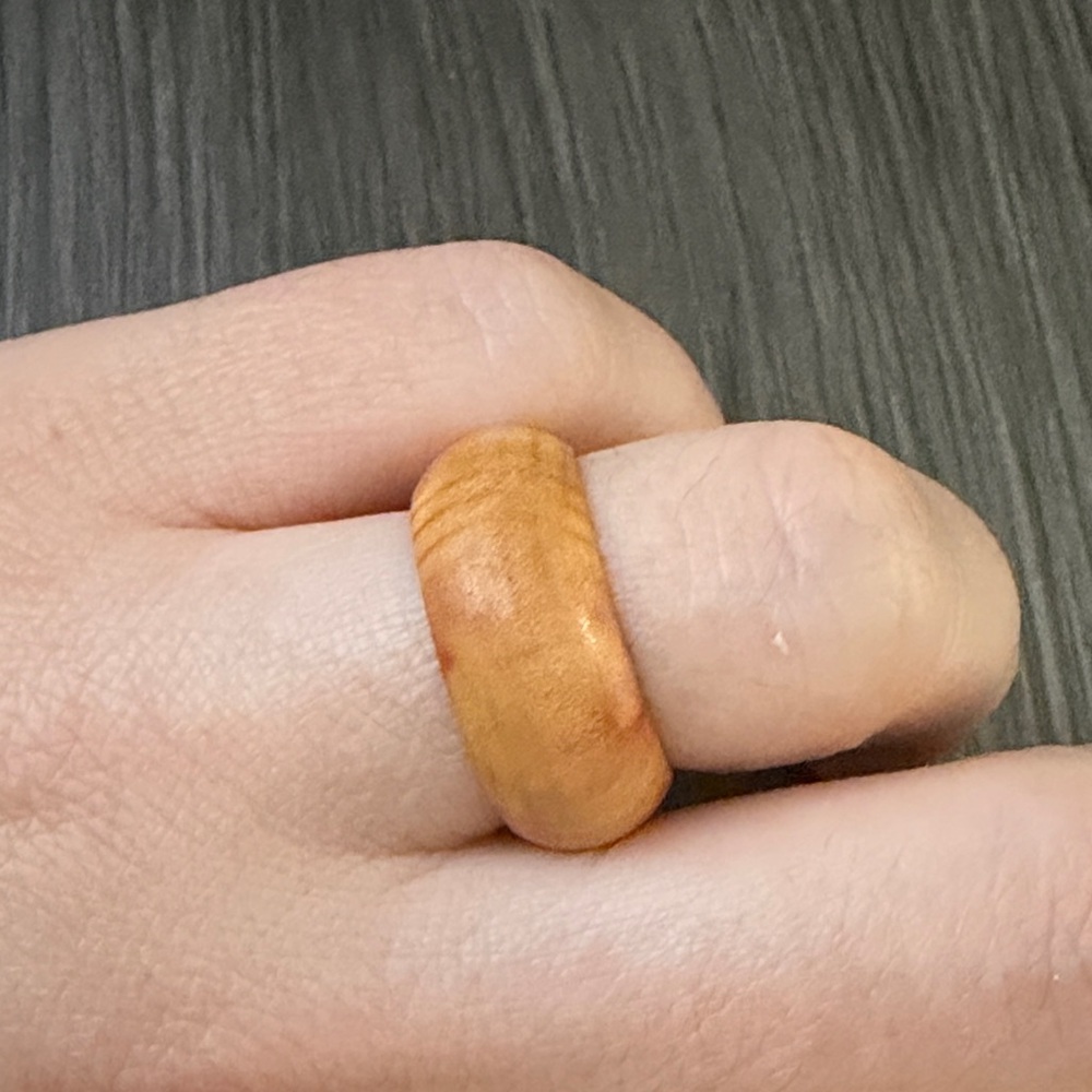 Men's Warm Honey Wood Ring - Unbranded
